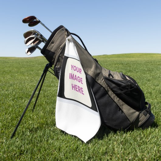 Drag & Drop Aangepaste Logo hier Golfhanddoek (Groen)