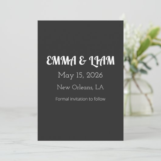 Drag & Drop Create Customized Celebration Invites Save The Date (Staand voorkant)