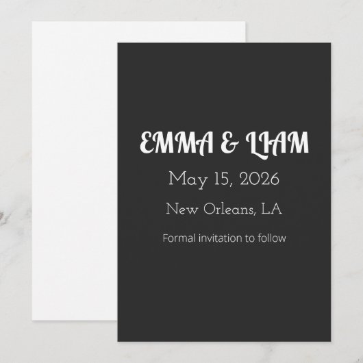 Drag & Drop Create Customized Celebration Invites Save The Date (Voorkant / Achterkant)