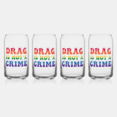 Drag is geen misdaadbril blikvorm glas (Achterkant)