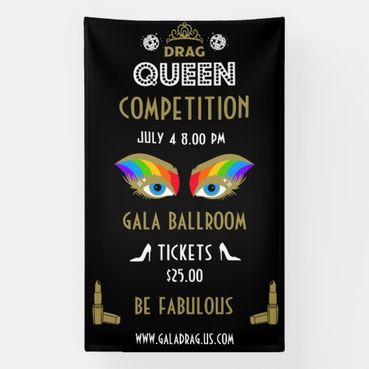 Drag Queen Competitie Spandoek (Verticaal)