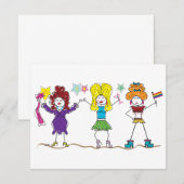 Drag Queen Invitation Kaart (Voorkant / Achterkant)