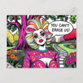 Drag Queen Je kunt ons niet wissen Briefkaart (Voorkant)