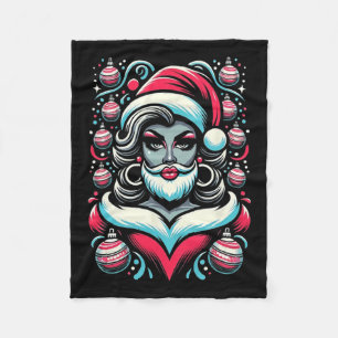 Drag Queen Santa Slay Christmas voor Drag Race Sho Fleece Deken