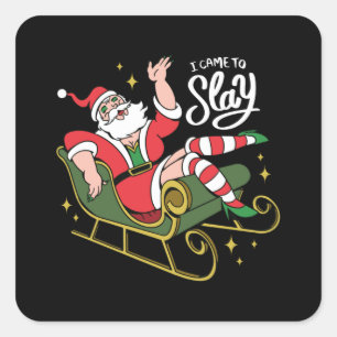 Drag Queen Santa Vierkante Sticker