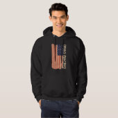 Drag Racing American Flag Drag Racing Lover Hoodie (Voorkant volledig)