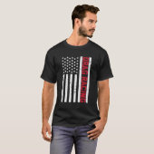 Drag Racing Amerikaanse vlag 4 juli straatrace T-shirt (Voorkant volledig)