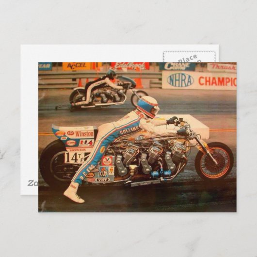 DRAG RACING. BRIEFKAART (Voorkant / Achterkant)