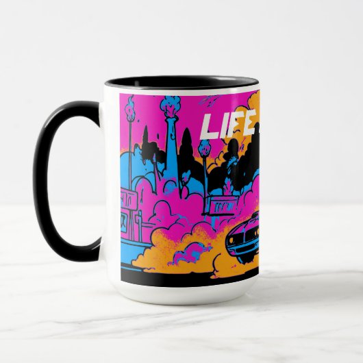 Drag-racing burn-out - Drag-racing auto's Mok (Links)