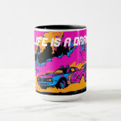 Drag-racing burn-out - Drag-racing auto's Mok (Midden)