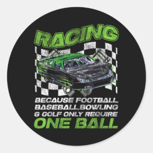 Drag Racing Race Auto Retro Vintage Racing Omdat Ronde Sticker
