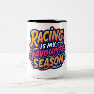 Drag Racing Raceauto Drag Racing is Mijn Favoriete Tweekleurige Koffiemok