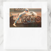 DRAG RACING. RECHTHOEKIGE STICKER (Tas)