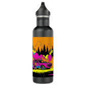 Drag-racing Rook-Out - Drag-racing auto's Waterfles (Rechts)