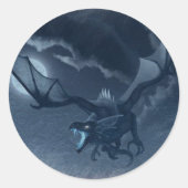 Dragão Alado Ronde Sticker (Voorkant)