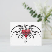 Dragão Tribal Briefkaart (Staand voorkant)