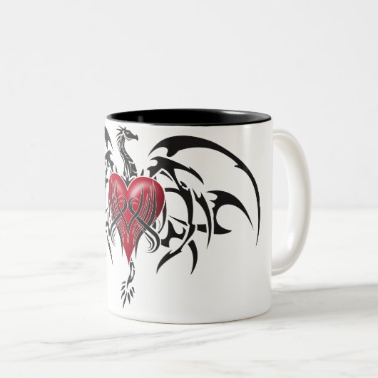 Dragão Tribal Tweekleurige Koffiemok (Voorkant rechts)