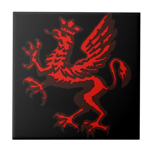 Dragão vermelho tegeltje (Voorkant)