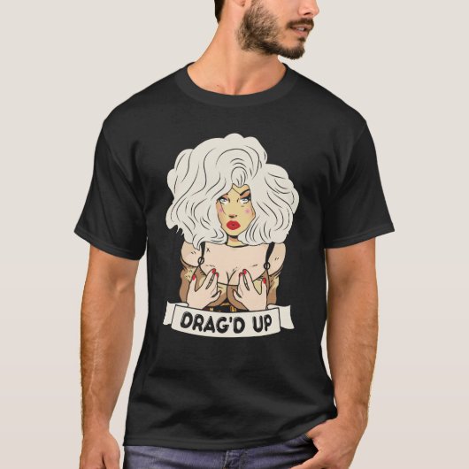 Drag'd up Doll Face Drag Queen Race T-shirt (Voorkant)