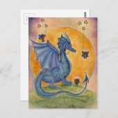 Dragehokje met bears en sterren briefkaart (Voorkant / Achterkant)