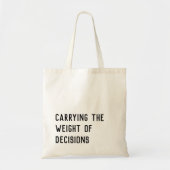  dragen van de gewichtstypografie tote bag (Voorkant)