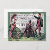 dragen van de groene St Patrick's Day Kaart (Voorkant / Achterkant)