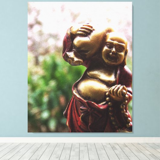 Dragen van de lading Boeddha Canvas (Insitu (Houten vloer))