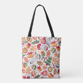 Dragen van Holiday Happiness Christmas Canvas tas (Achterkant)