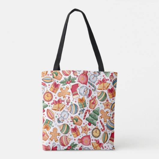 Dragen van Holiday Happiness Christmas Canvas tas (Achterkant)