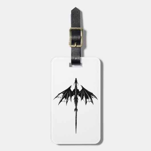 Dragen vleugels bagagelabel (Voorkant verticaal)