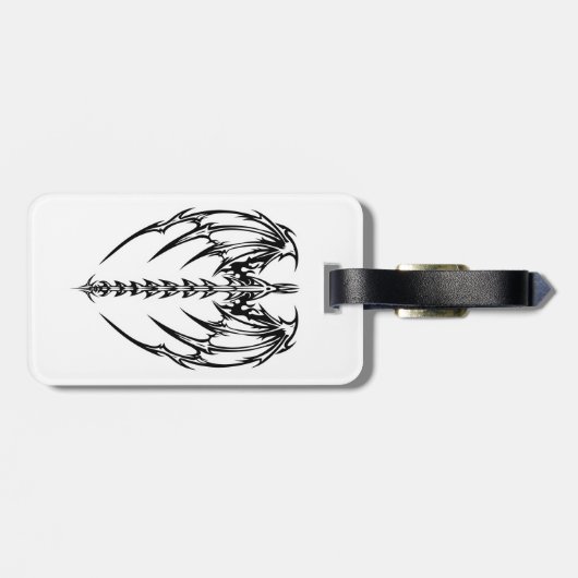 Dragen vleugels bagagelabel (Achterkant horizontaal)