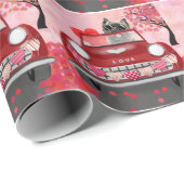 Drager auto met airn Terrier Drift met hart Valent Cadeaupapier (Rol Hoek)