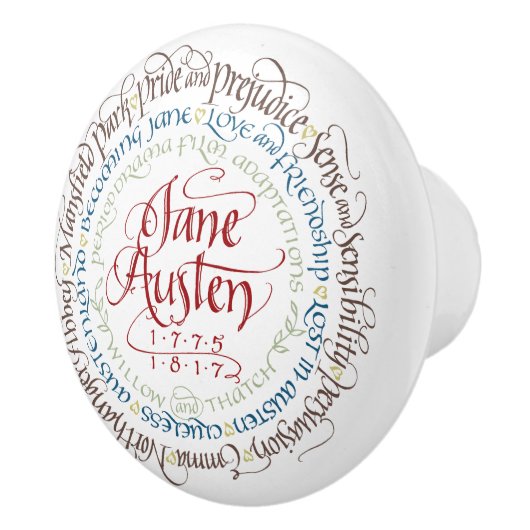 Drager/kabinetknop - Jane Austen Period Dramas Keramische Knop (Rechts)