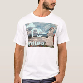 Drager Kunst Grote Meren Vuurtoren T-shirt