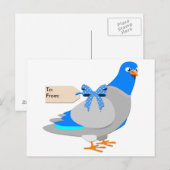 Drager Pigeon / Geef hen het briefkaart van de Vog (Voorkant / Achterkant)
