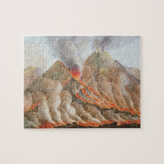Drager van de berg Vesuvius van een originele teke Legpuzzel (Horizontaal)