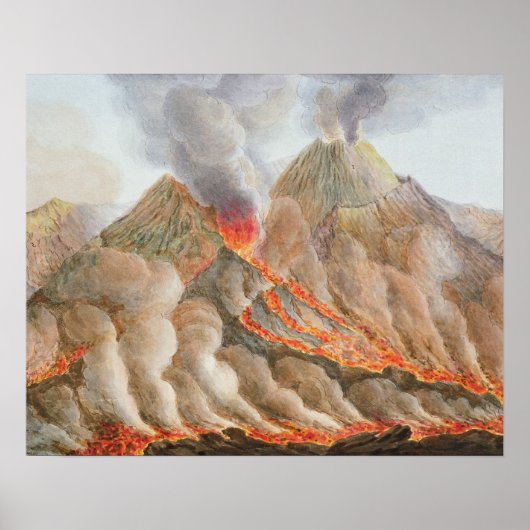Drager van de berg Vesuvius van een originele teke Poster (Voorkant)
