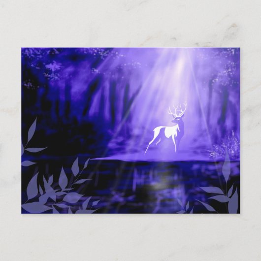 Drager van de Vernis - Witte Stag Briefkaart (Voorkant)