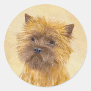 Drager van het vliegtuig - de originele DogKunst Ronde Sticker
