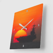 DRAGER VAN NUCLEAIR VLIEGTUIG IN DE VS VIERKANTE KLOK (Hoek)