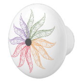 Dragermeeuw - gekleurde veren keramische knop (Rechts)