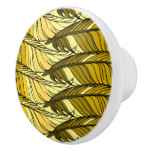 Dragermeeuw - Gele verfveren met zijband Keramische Knop (Rechts)