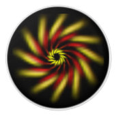 Dragermolen - Pinrad op zwart Keramische Knop (Voorkant)