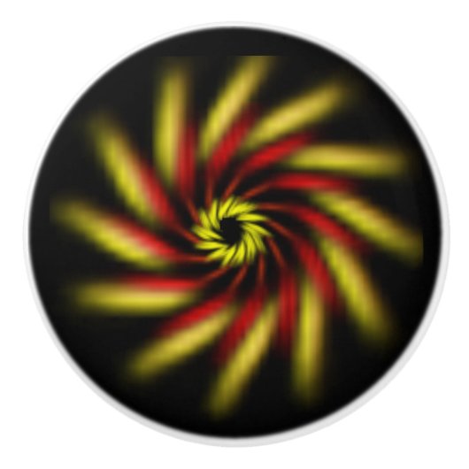 Dragermolen - Pinrad op zwart Keramische Knop (Voorkant)