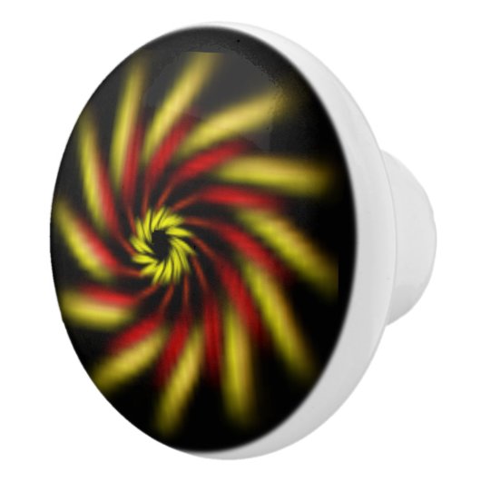 Dragermolen - Pinrad op zwart Keramische Knop (Rechts)