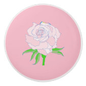 Dragermolen - Roos bloesem Keramische Knop (Voorkant)