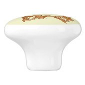 Dragerpullen - Bladeren in cirkel met Initiaal (v. Keramische Knop (Zijkant)