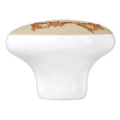 Dragerpullen - Bladeren in cirkel met Initiaal (v. Keramische Knop (Zijkant)