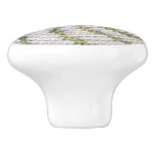 Dragerpullen - Groene spiraal op wit Keramische Knop (Zijkant)