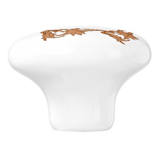 Dragerpullen - Leafy Circle en Initiaal Keramische Knop (Zijkant)